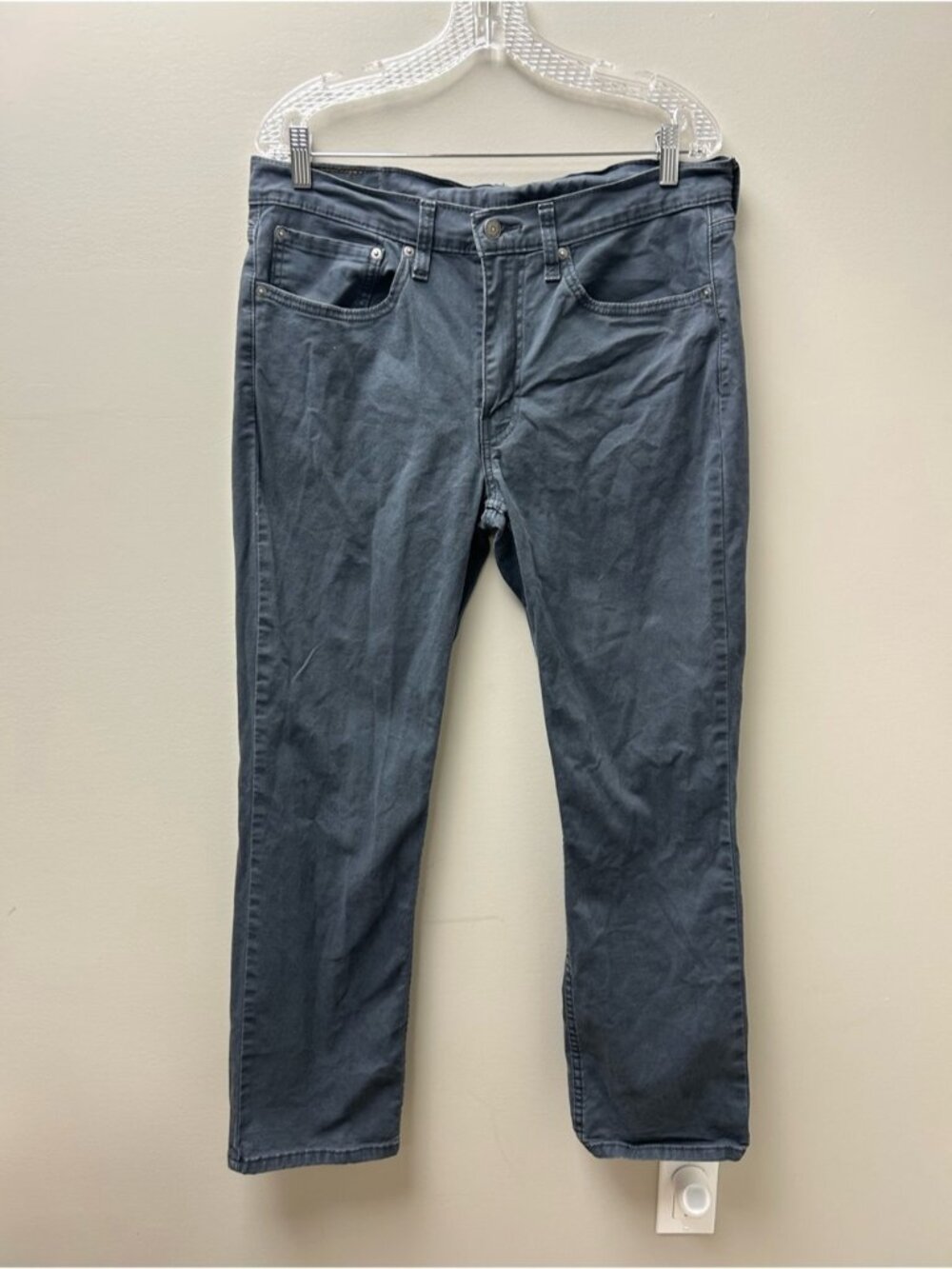 Levi’s Men’s 514 Dark Grey Straight Leg Pants